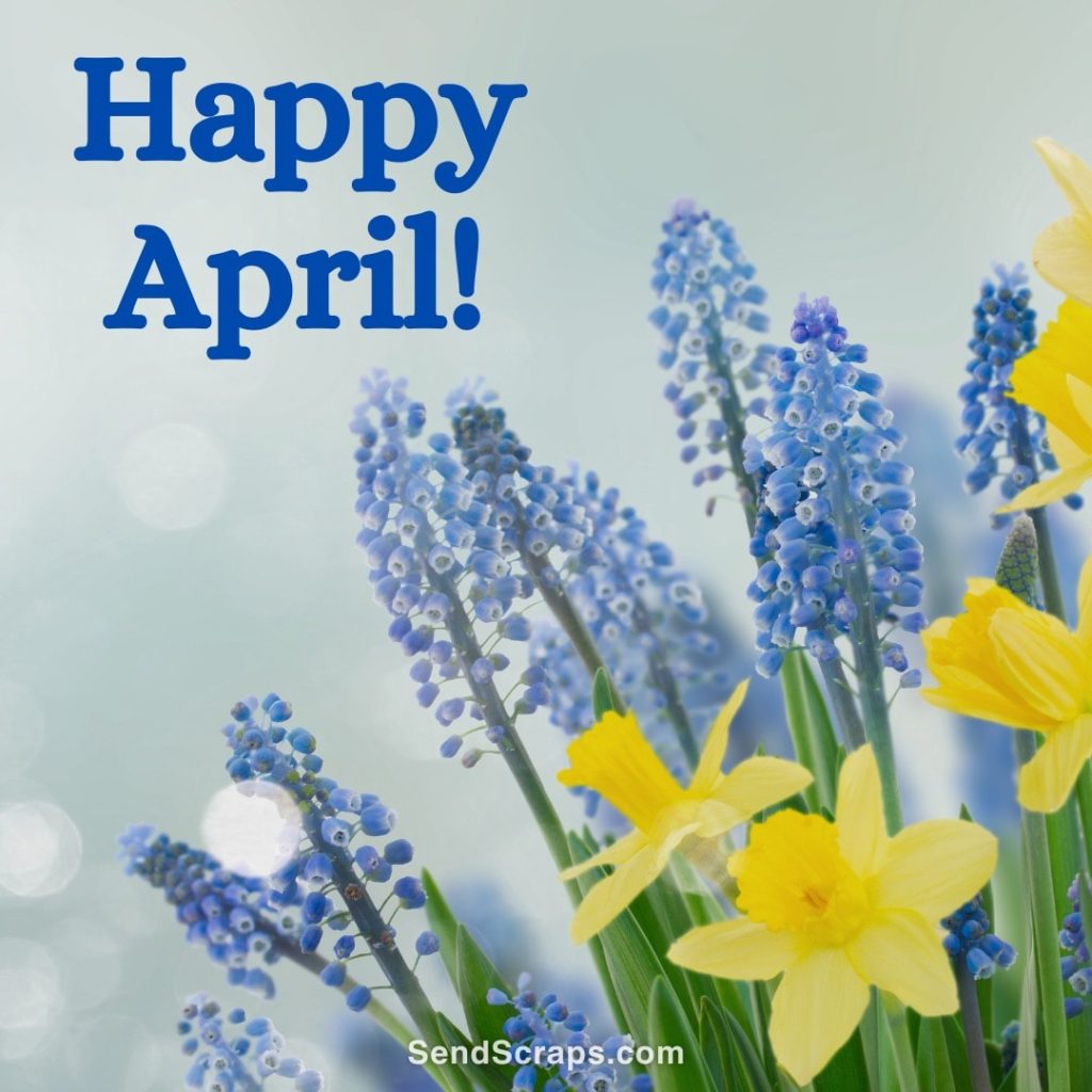 Happy April with flowers